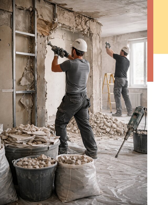 Демонтажные работы в Тейково от 2936 руб. — услуги и цена под ключ | ОТДЕЛОЧНИК-Ткв