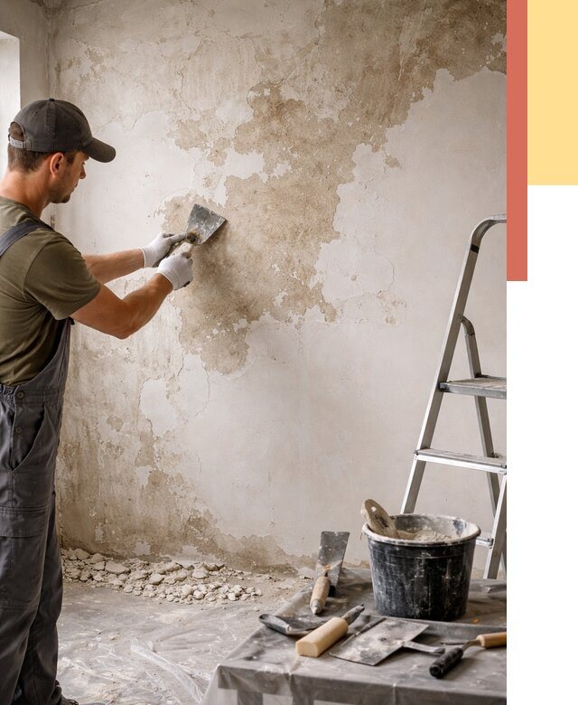 Снятие старой шпаклевки в Тейково от 2012 руб. — быстро и недорого | ОТДЕЛОЧНИК-Ткв