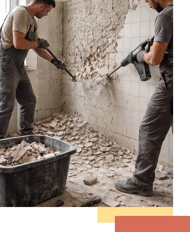 Демонтаж плитки со стен в Тейково быстро и аккуратно