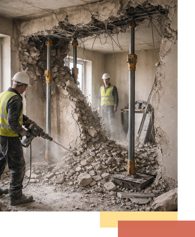 Снос несущих стен в Тейково с гарантией безопасности и качества