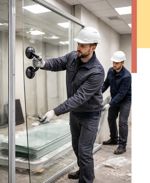 Демонтаж стеклянных перегородок в Тейково от 3479 руб. — быстро и недорого | ОТДЕЛОЧНИК-Ткв