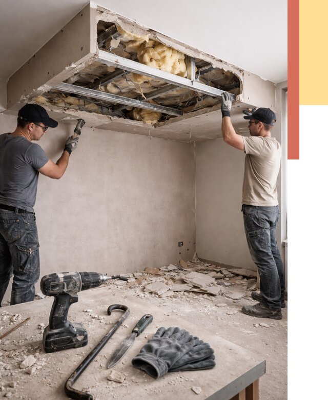 Демонтаж короба из гипсокартона в Тейково от 1653 руб. — быстро и недорого | ОТДЕЛОЧНИК-Ткв