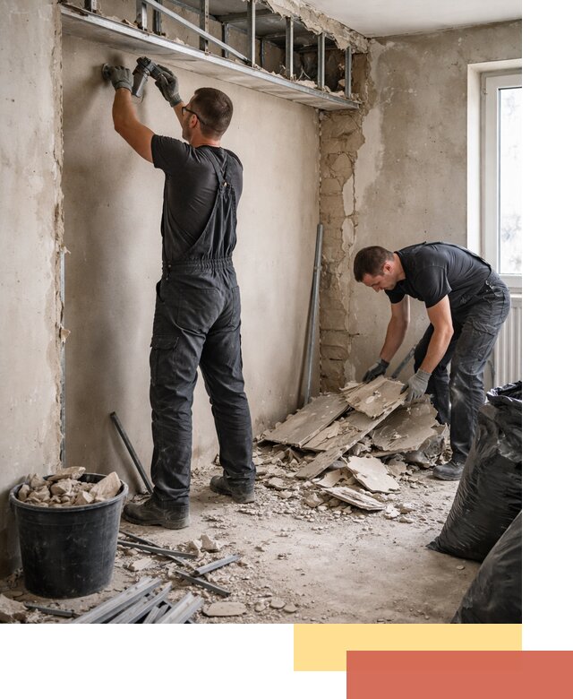 Демонтаж короба из гипсокартона в Тейково быстро и аккуратно