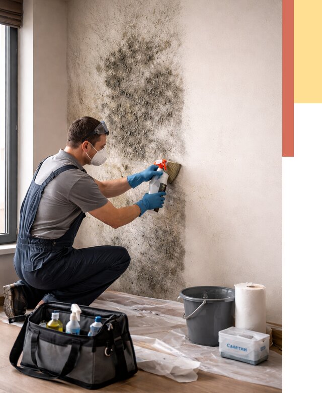 Удаление плесени со стен в Тейково от 2338 руб. — быстро и недорого | ОТДЕЛОЧНИК-Ткв