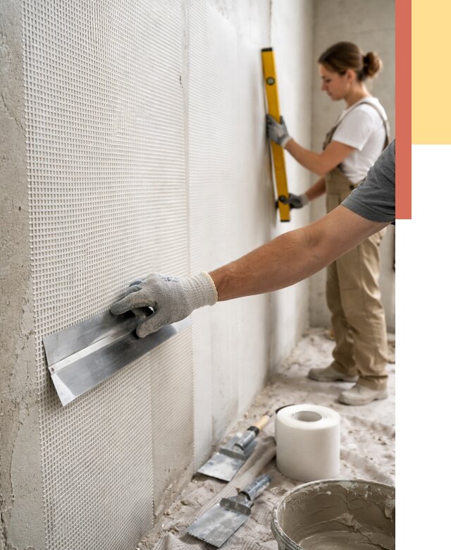 Армирование стен стеклосеткой в Тейково от 3479 руб. под ключ | ОТДЕЛОЧНИК-Ткв