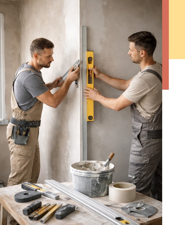 Выведение углов стен в Тейково от 2012 руб. быстро и недорого | ОТДЕЛОЧНИК-Ткв