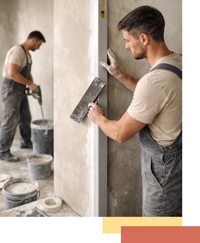 Выведение углов стен в Тейково: монтаж и оштукатуривание