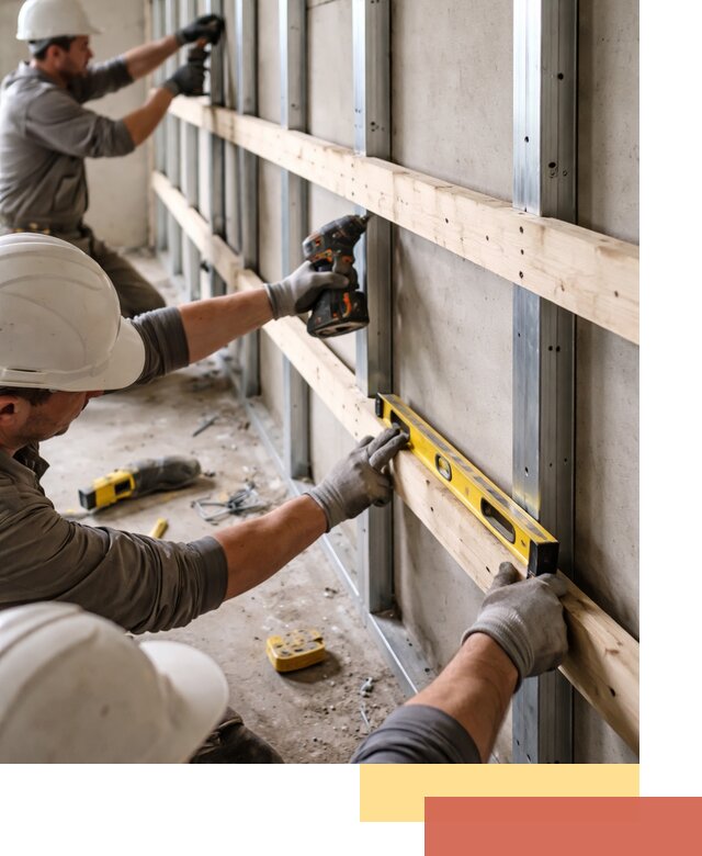 Устройство обрешетки под панели в Тейково