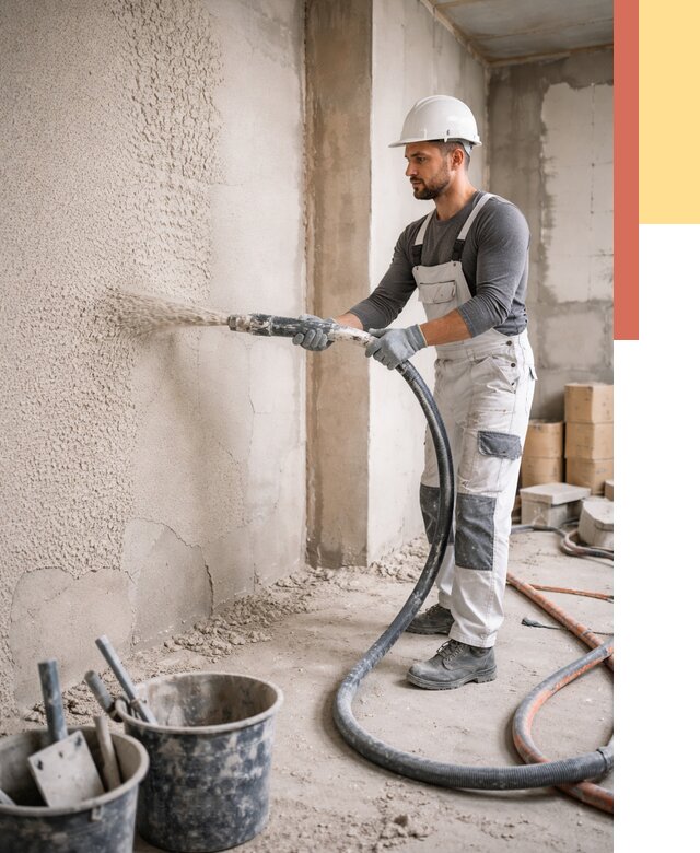 Машинная штукатурка стен в Тейково под ключ от 7067 руб./м2 | ОТДЕЛОЧНИК-Ткв