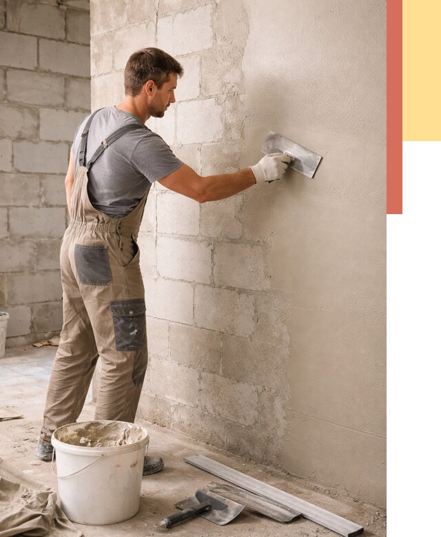 Штукатурка стен из газобетона в Тейково от 2283 руб./м2 — быстро и недорого | ОТДЕЛОЧНИК-Ткв