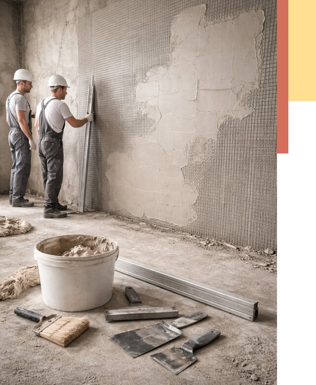 Штукатурка стен по сетке в Тейково от 5980 руб./м2 — быстро и недорого | ОТДЕЛОЧНИК-Ткв