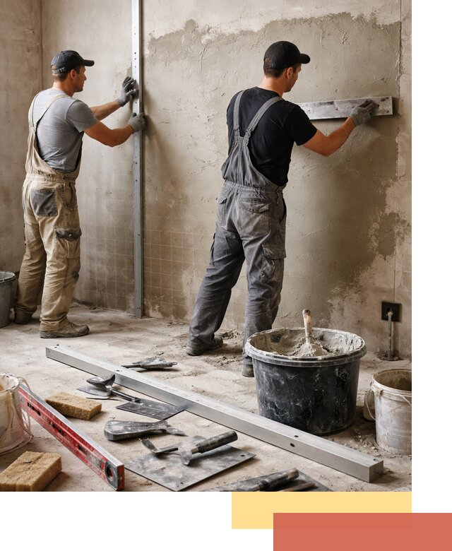 Профессиональная штукатурка стен под плитку в Тейково