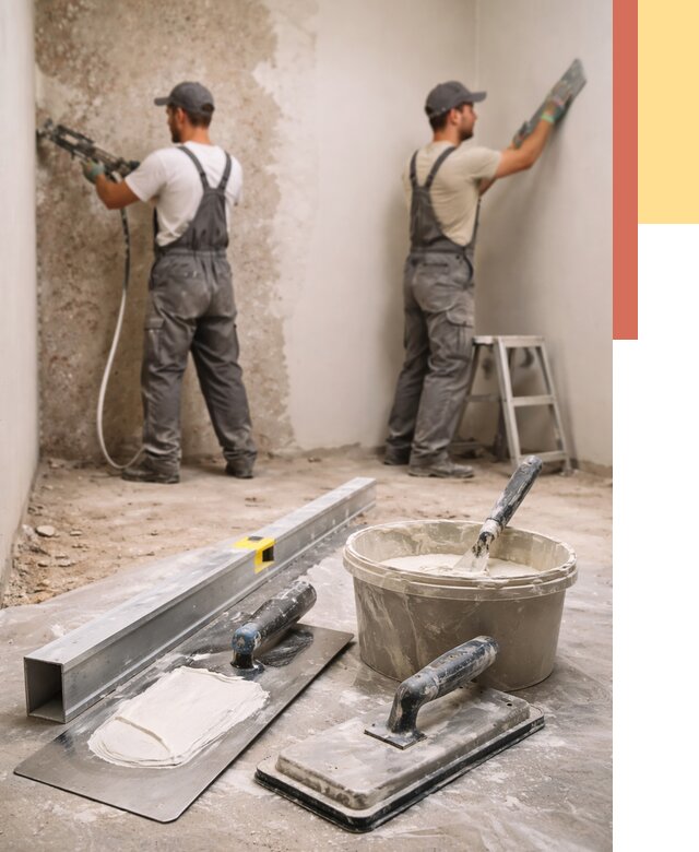 Штукатурка стен под обои в Тейково от 4893 руб./м2 — выравнивание под обои | ОТДЕЛОЧНИК-Ткв