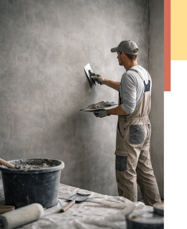 Декоративная штукатурка под бетон в Тейково от 2718 руб./м² — нанесение под ключ | ОТДЕЛОЧНИК-Ткв