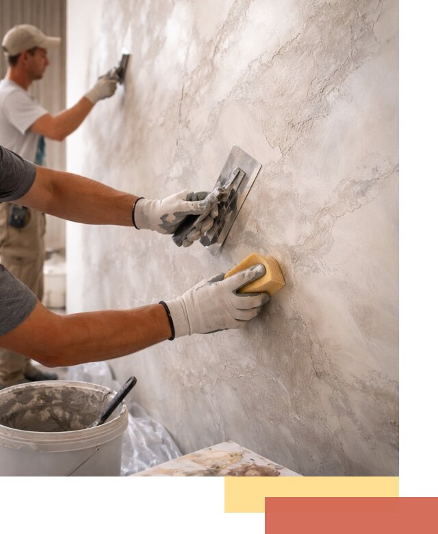 Декоративная штукатурка под мрамор в Тейково для стен и потолков