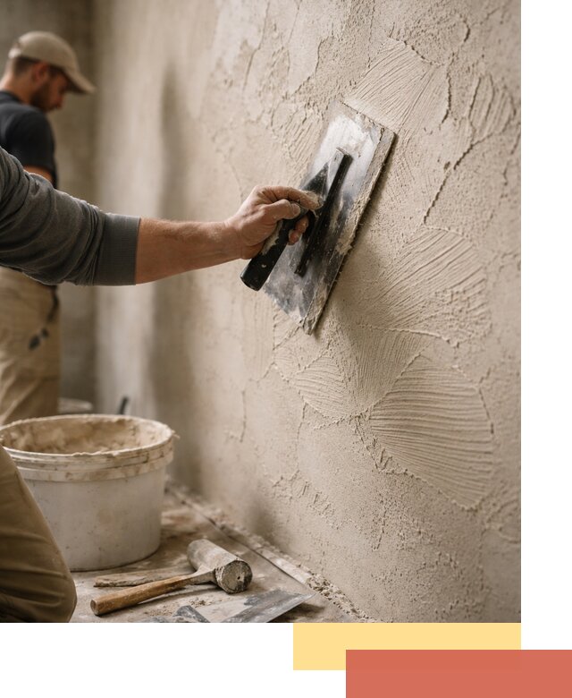 Фактурная штукатурка стен в Тейково — монтаж, отделка, реставрация