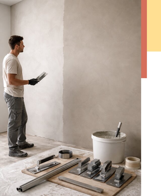 Нанесение микроцемента на стены в Тейково от 3479 руб./м2 под ключ | ОТДЕЛОЧНИК-Ткв