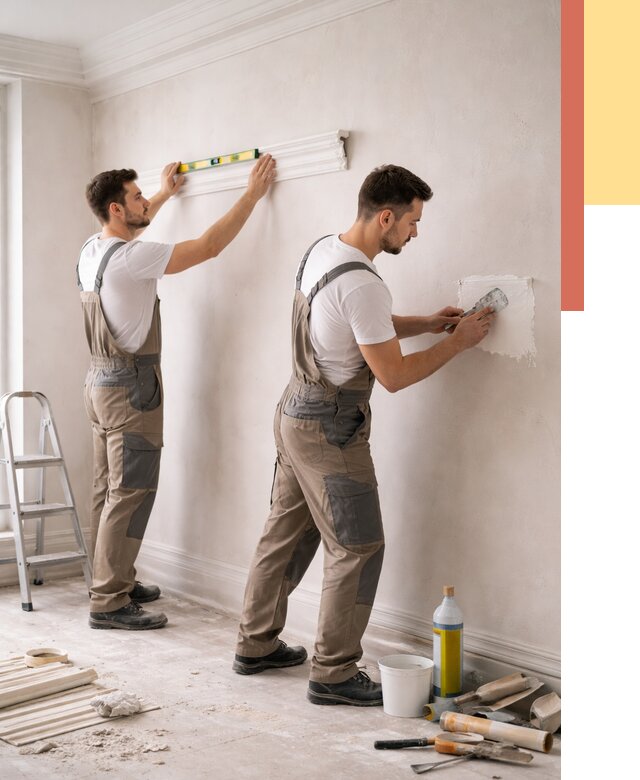 Монтаж лепнины на стены в Тейково от 4893 руб. — недорого, быстро | ОТДЕЛОЧНИК-Ткв