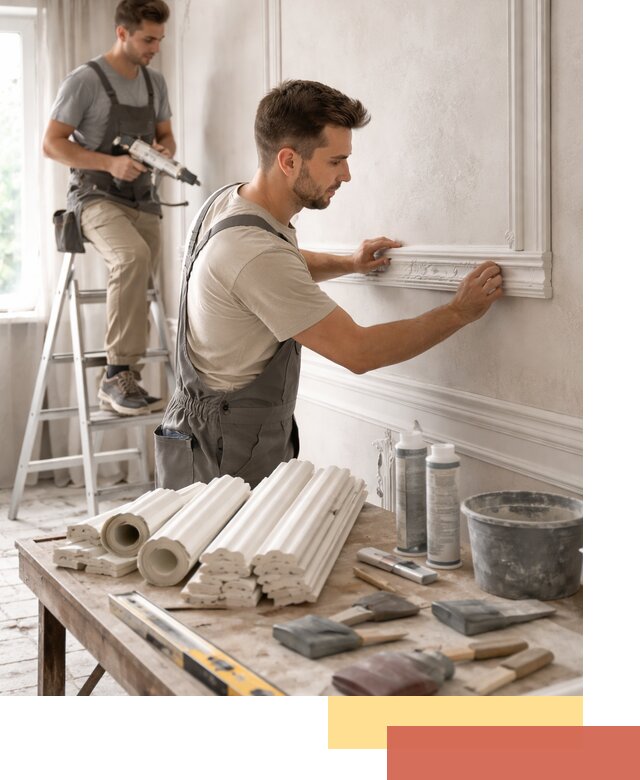 Монтаж лепнины на стены в Тейково профессионально и качественно