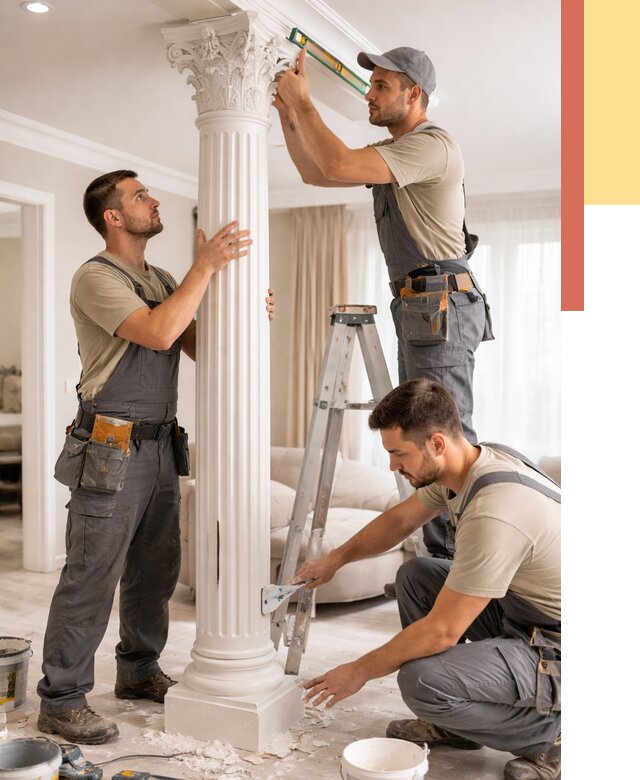 Установка декоративных колонн в Тейково от 13048 руб. под ключ | ОТДЕЛОЧНИК-Ткв