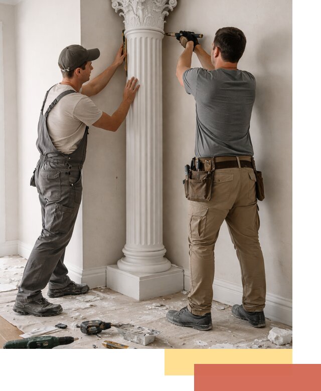 Установка декоративных колонн в Тейково под ключ