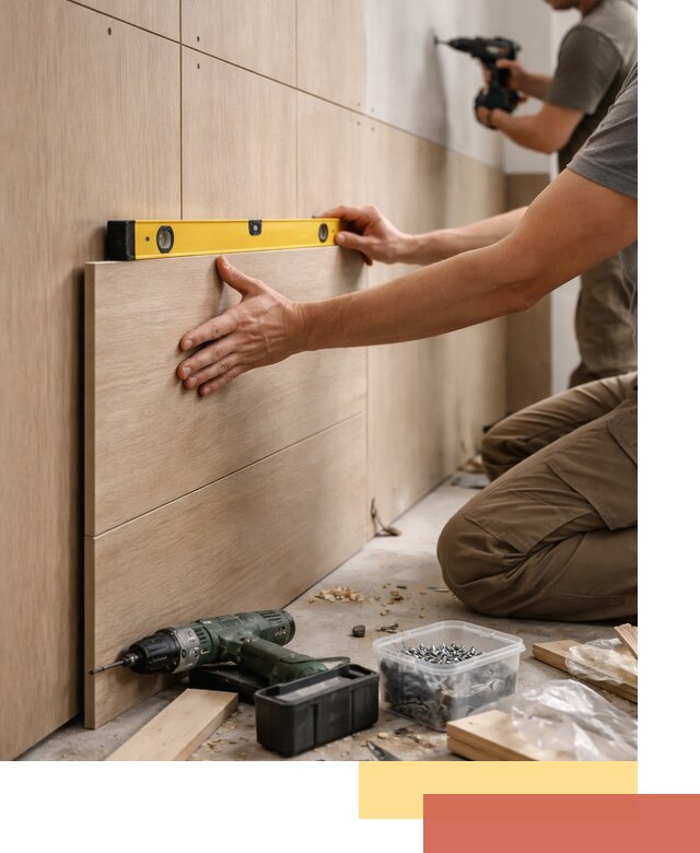 Профессиональный монтаж МДФ панелей на стены в Тейково