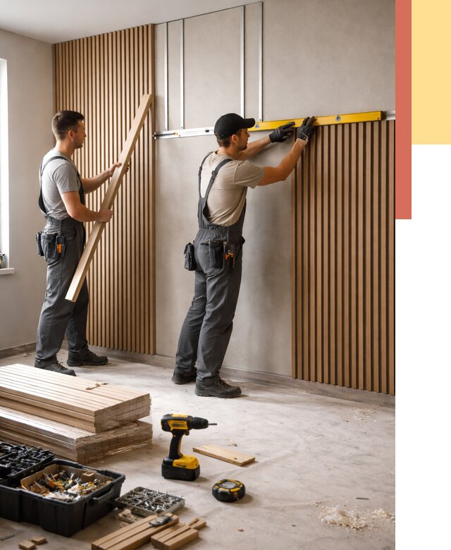 Монтаж реечных панелей на стены в Тейково от 1305 руб. — быстро и недорого | ОТДЕЛОЧНИК-Ткв