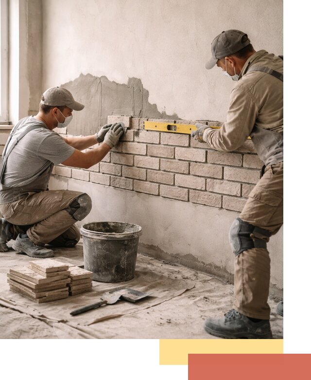 Монтаж декоративного кирпича профессионально в Тейково