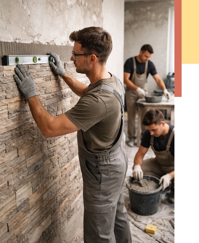 Монтаж искусственного камня в Тейково от 4893 руб. под ключ | ОТДЕЛОЧНИК-Ткв