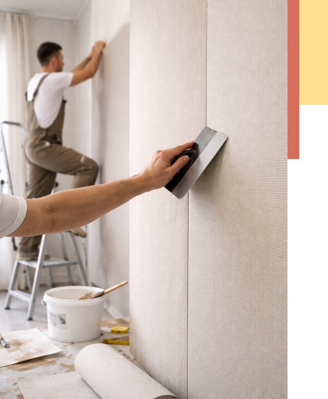 Поклейка текстильных обоев в Тейково от 4893 руб. под ключ | ОТДЕЛОЧНИК-Ткв