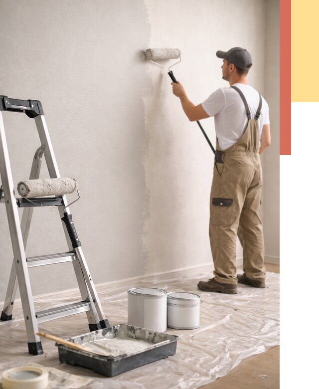 Покраска стен латексной краской в Тейково от 4893 руб. за м2 | ОТДЕЛОЧНИК-Ткв