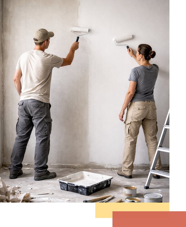 Окраска стен по стеклохолсту в Тейково качественно и долговечно