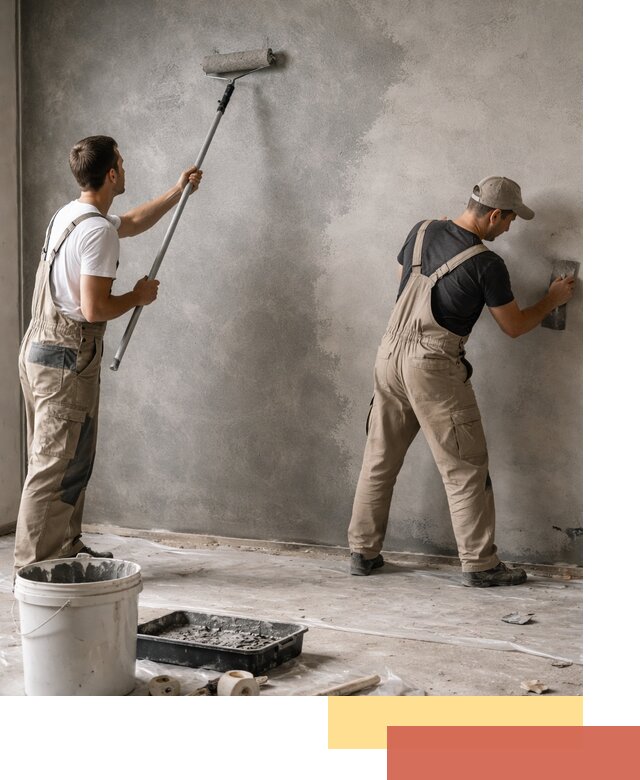 Покраска стен под бетон в Тейково профессионально и недорого