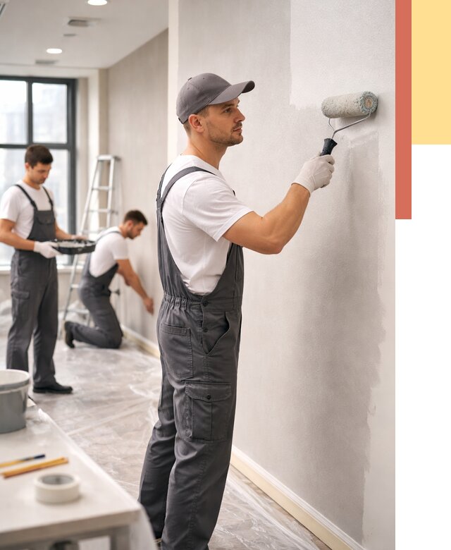 Покраска стен в офисе в Тейково от 9242 руб. — быстро и недорого | ОТДЕЛОЧНИК-Ткв