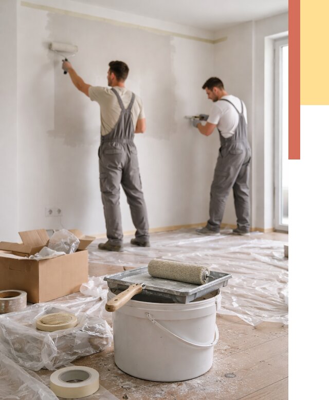 Покраска стен в квартире в Тейково от 2718 руб/м2 — быстро и недорого | ОТДЕЛОЧНИК-Ткв