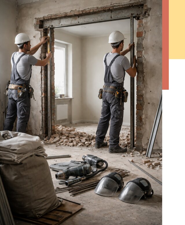 Расширение дверного проема в Тейково от 13591 руб. под ключ | ОТДЕЛОЧНИК-Ткв