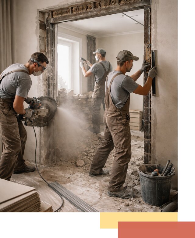 Расширение дверного проема под установку новой двери в Тейково