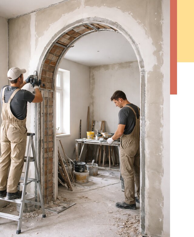 Устройство арочного проема в Тейково от 10329 руб. под ключ — быстро и недорого | ОТДЕЛОЧНИК-Ткв