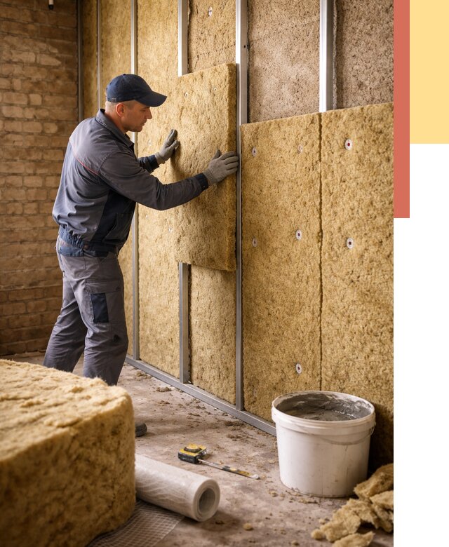 Утепление стен минватой в Тейково от 1468 руб./м2 — недорого и быстро | ОТДЕЛОЧНИК-Ткв