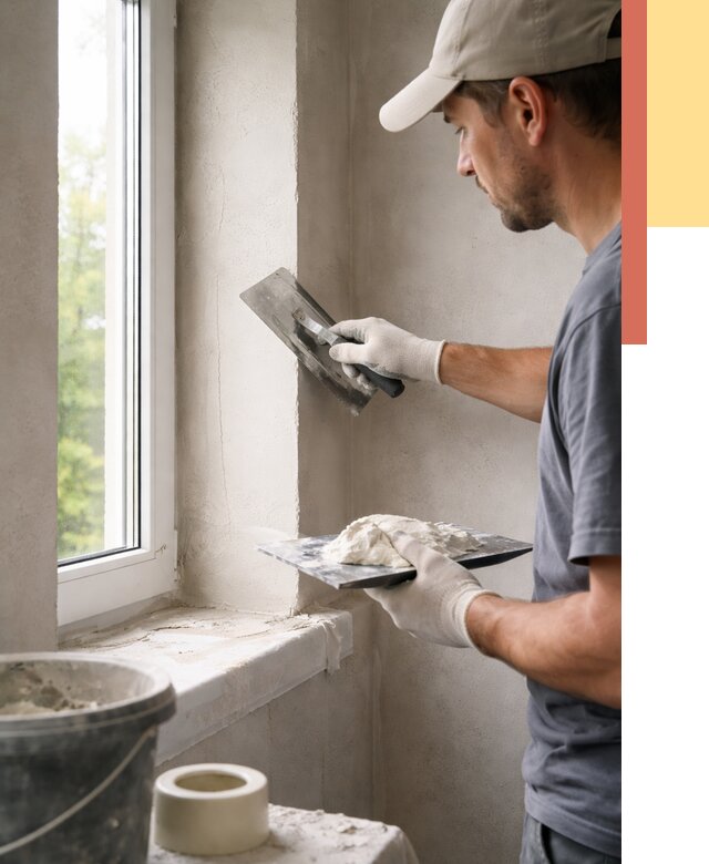 Штукатурка откосов в Тейково от 4893 руб/м² — услуги и выравнивание под ключ | ОТДЕЛОЧНИК-Ткв