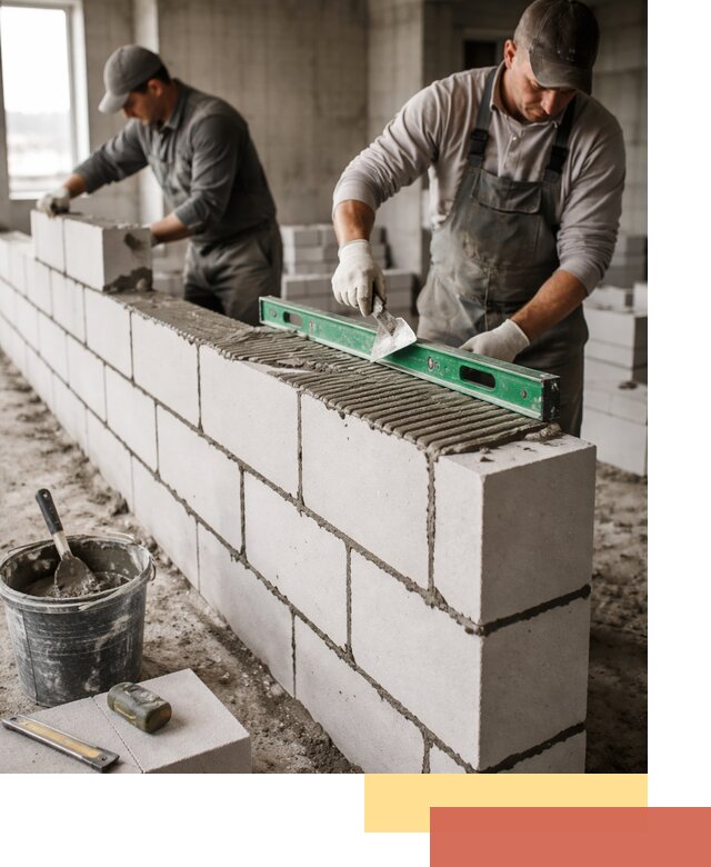 Кладка перегородок из газобетона в Тейково быстро и качественно