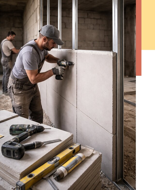 Кладка влагостойких перегородок ПГП в Тейково от 1305 руб. под ключ | ОТДЕЛОЧНИК-Ткв