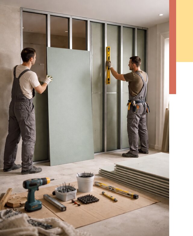 Перегородка из влагостойкого гипсокартона в Тейково от 5219 руб. — монтаж под ключ | ОТДЕЛОЧНИК-Ткв