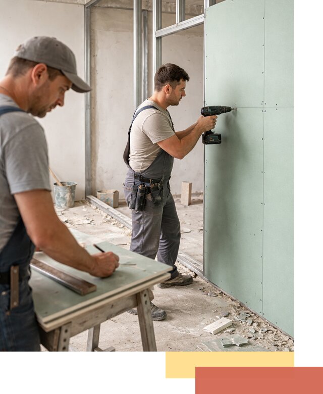 Перегородки из влагостойкого гипсокартона под ключ в Тейково