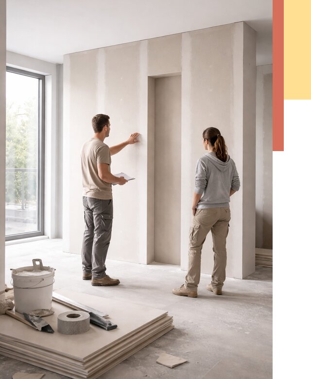 Зонирующая перегородка из гипсокартона в Тейково от 3044 руб. под ключ | ОТДЕЛОЧНИК-Ткв