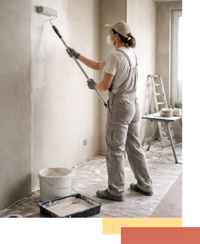 Покраска перегородок из гипсокартона в Тейково качественно и недорого