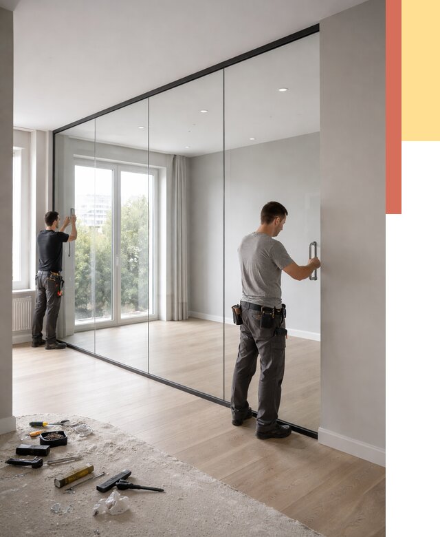 Изготовление стеклянных перегородок в Тейково от 13428 руб. под ключ | ОТДЕЛОЧНИК-Ткв