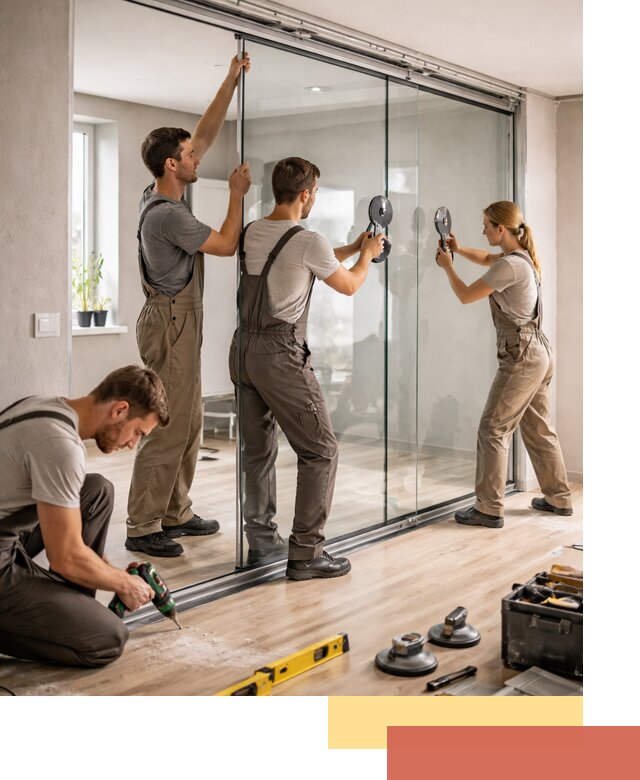 Изготовление стеклянных перегородок на заказ в Тейково