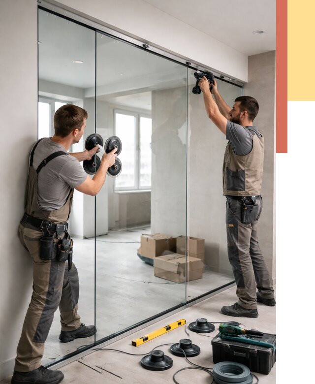 Монтаж стеклянных перегородок в Тейково от 7067 руб. | ОТДЕЛОЧНИК-Ткв