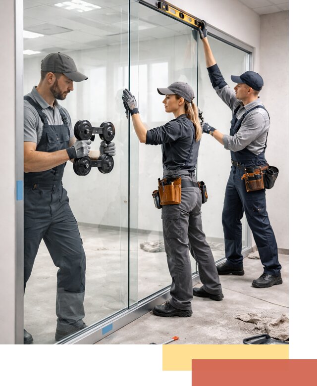 Профессиональный монтаж стеклянных перегородок в Тейково